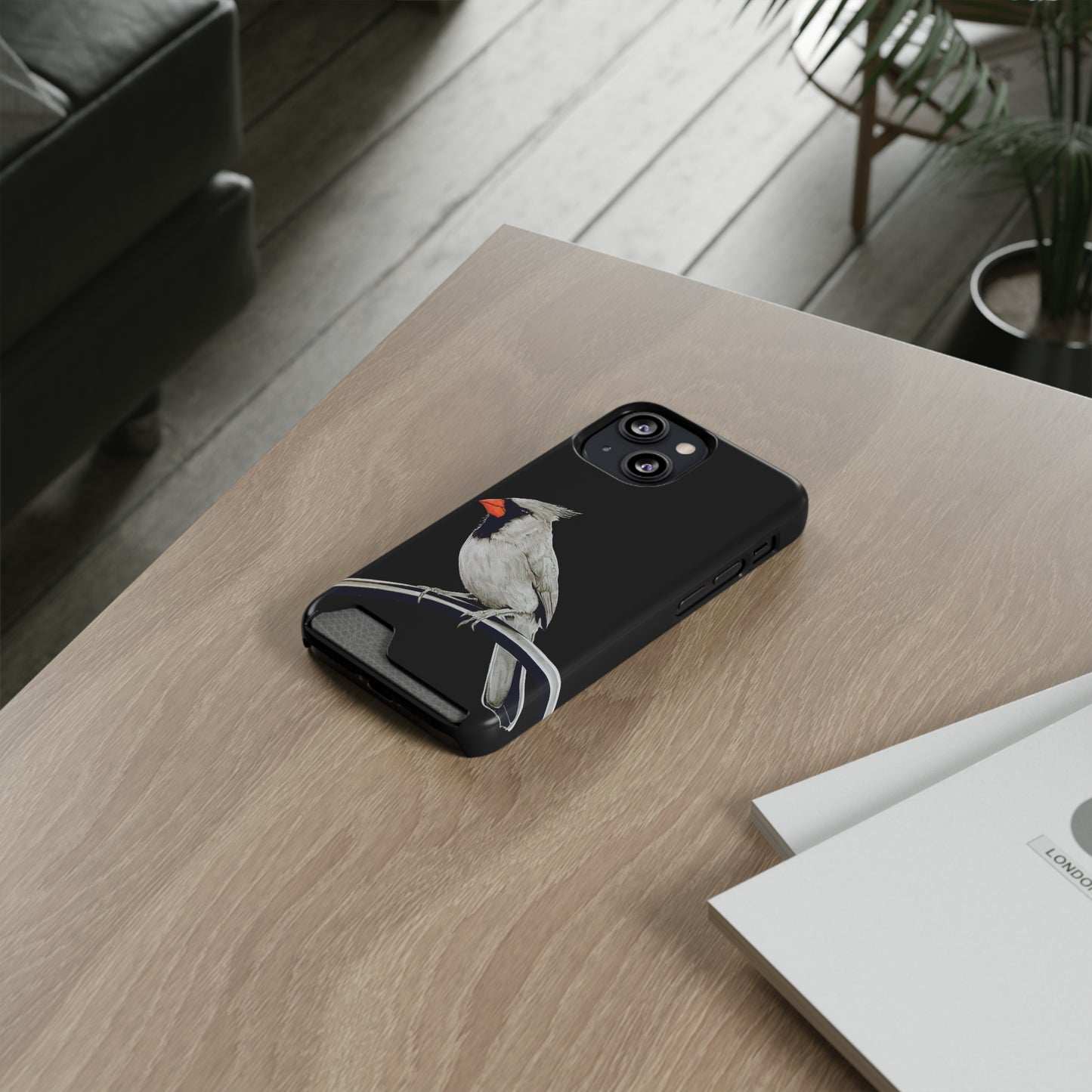 Cardinal Phone Case With Card Holder